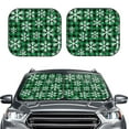 thumbnail image 2 of Daiia Christmas Pattern At Buffalo Plaid 2PCS Car Windshield Sun Shade, Foldable Sun Shield for Car Front Window, Auto Sun Blocker Visor Protector Universal for Truck SUV Pickup-Large, 2 of 7