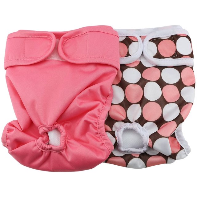 ZECATL Female Dog Diaper Reusable Washable Durable Absorbent Cloth Doggie Diapers Pants xs1