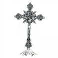 thumbnail image 1 of Crucifijo de pie,Crucifijo de pie católico para altar,estatua del hogar,Crucifijo pequeño de metal con soporte para mesa,Figuras coleccionables de decoración del hogar con cruz de, 1 of 8