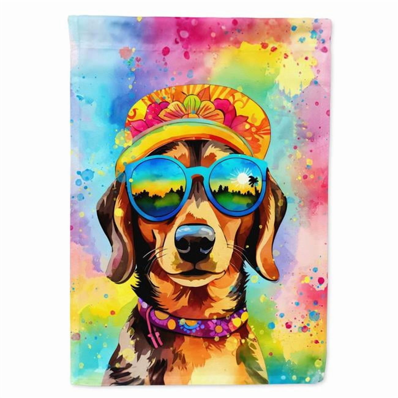 Chihuahua Hippie Dawg Garden Flag 11.25 in x 15.5 in