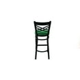 thumbnail image 2 of X Series Barstool, Supports Up to 300 lb, 29.5" Seat Height, Green Seat, Black Back, Black Base | Bundle of 2, 2 of 4