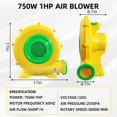 thumbnail image 2 of Soplador inflable para casas inflables, 750 W, 1 HP, 120 V, 2 of 6