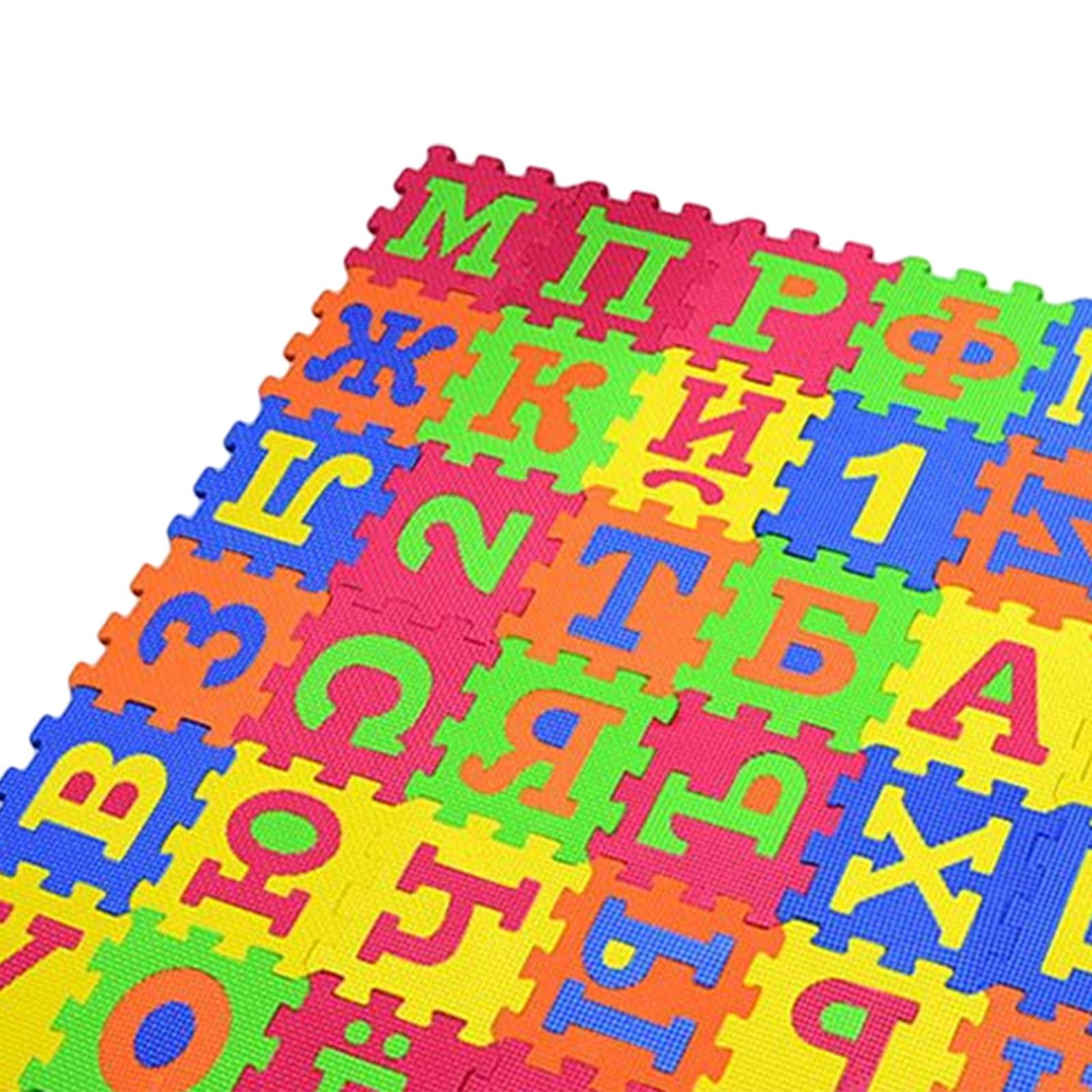 LeeQinersw EVA Foam Floor Play Mat Baby Crawling Mat Russian Letter Thickened Soft Reusable