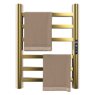 PORLAE 6-Bar Wall Mount Corded Electric Towel Warmer Racks, Metal