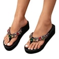thumbnail image 2 of IUJSOY Sandales de Plage à Plateforme pour Femmes Sandales de Plage d'Été Bijoux Sandales de Plage Sandales à Coussin Doux Compensées Sandales à Enfiler, 2 of 9