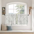 thumbnail image 2 of Modern Geometric Tier Curtains 36 Inch Length, Minimalist Lines Polka Dots Abstract Beige Cafe Short Curtains for Bathroom Over Sink, Small Kitchen Curtain Light Filtering Drapes 2 Panels 27.5"Wx36"L, 2 of 8