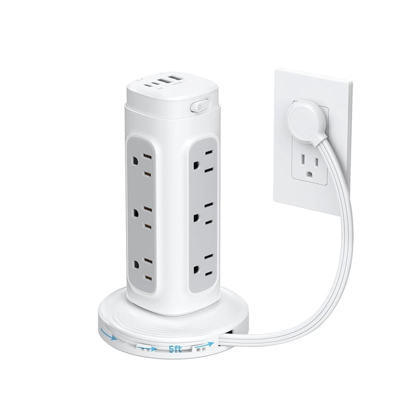 TROND Protector contra sobretensiones Torre regleta con 12 salidas