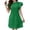 Green Dresses, variant on Womens A Line Pleated Midi Dresses Crew Neck Short Sleeve High Waist Office Lady Party Gowns White Dresses XXL