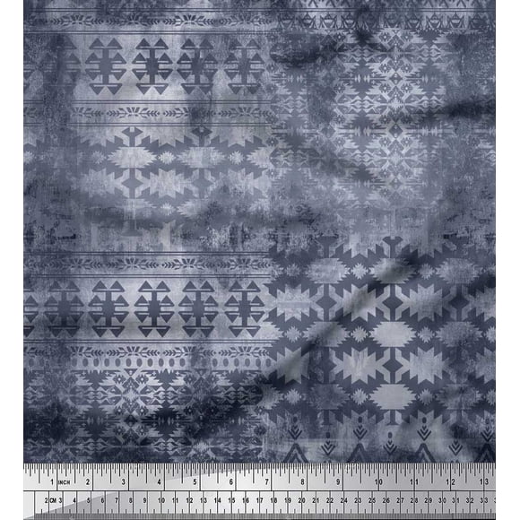 Soimoi Modal Satin Fabric Aztec Southwestern Fabric Prints By Yard 42 Inch Wide