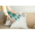 thumbnail image 2 of Ambesonne Retro Throw Pillow Cover 2 Pack, Flowers Buds Leaf, 18", Teal Pale Green, 2 of 5
