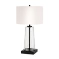 thumbnail image 1 of Henn&Hart 15" Seeded Glass/Blackened Bronze Metal/Glass/Fabric Table Lamp, 1 of 11
