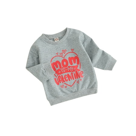 

Luethbiezx Printed Hoodie for Baby Kids with Letters on Long Sleeve Crew Neck Sweatshirt