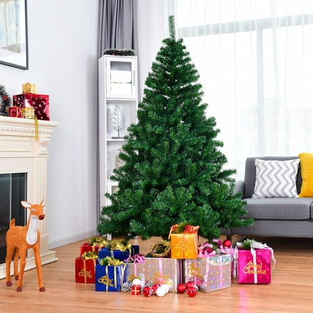 Costway 6FT/7.5FT/9FT PVC Artificial Christmas Tree 1000/1346 /2132  Tips Premium Hinged w/ Solid Metal (Best Looking Fake Christmas Trees)