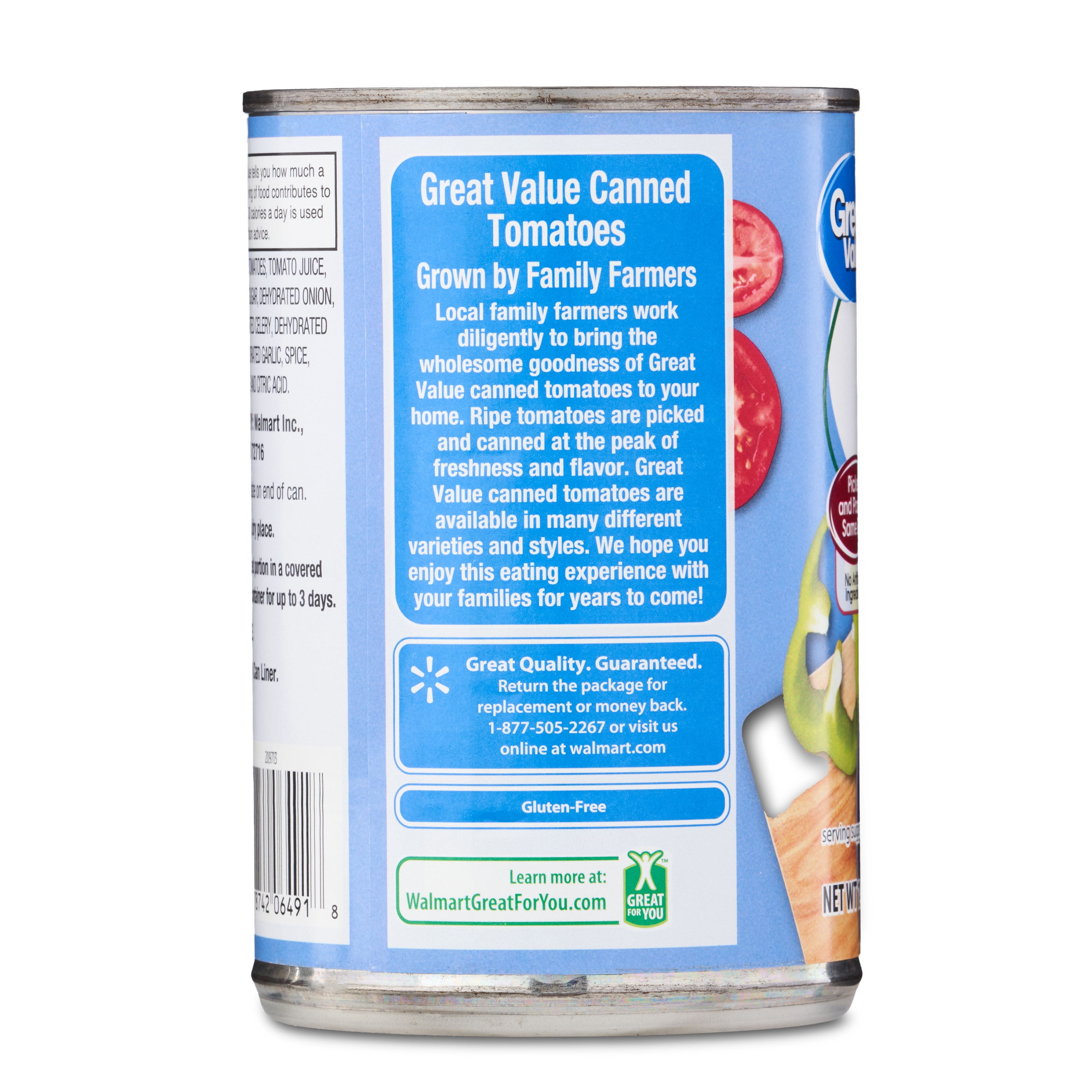 Great Value Diced Tomatoes with Green Peppers, Celery & Onions, 14.5 oz Can