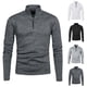 thumbnail image 5 of Suéteres Meitianfacai para hombre, suéteres con cremallera de 1/4, suéteres tipo pulóver, sudaderas cálidas lisas para otoño e invierno., 5 of 5