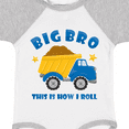 thumbnail image 4 of Inktastic Dump Truck Big Bro Boys Baby Bodysuit, 4 of 5