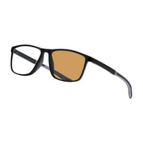 WTOBBY Photochromic Blue Light Blocking Glasses, Anti-Fall Impact Resistant Eyewear, Day/Night Transition Lenses for Computer Use & Outdoor Activities,Dark Gray L