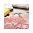 thumbnail image 3 of Kids Girls Long Sleeve Soft Casual Ruffle Neck Solid T-Shirt Tops Clothes, 3 of 4