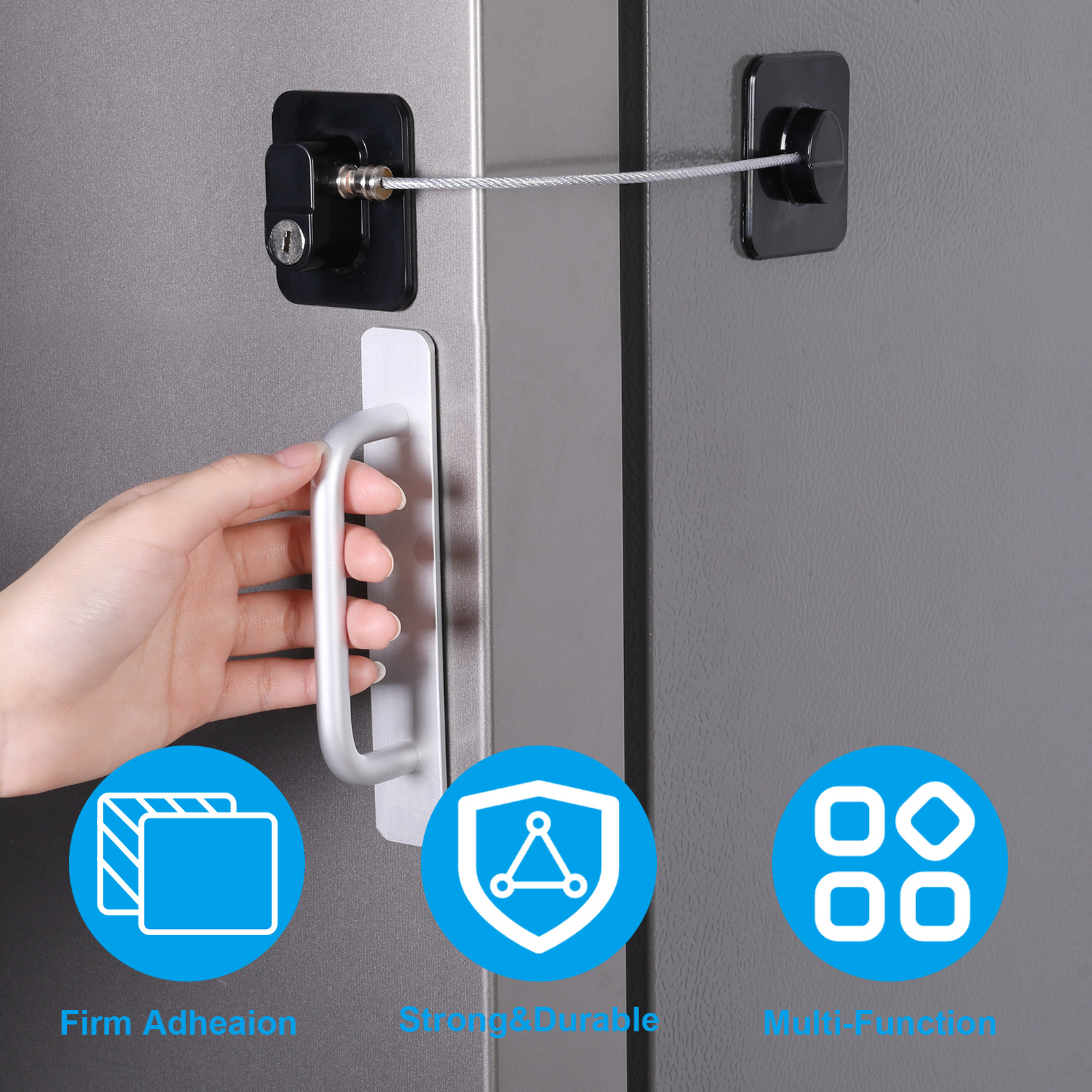 Topekada Refrigerator Door Lock, 5-Pack with Keys photo 5