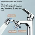 thumbnail image 3 of 1440 °   Rotatable Faucet Aerator Extension - for Effortless, All-Angle Control, Rotating Swivel Faucet Aerator Extender, Kitchen Bathroom Sink Faucets Sprayer Attachment with 2 Mode Splash(1PC), 3 of 9