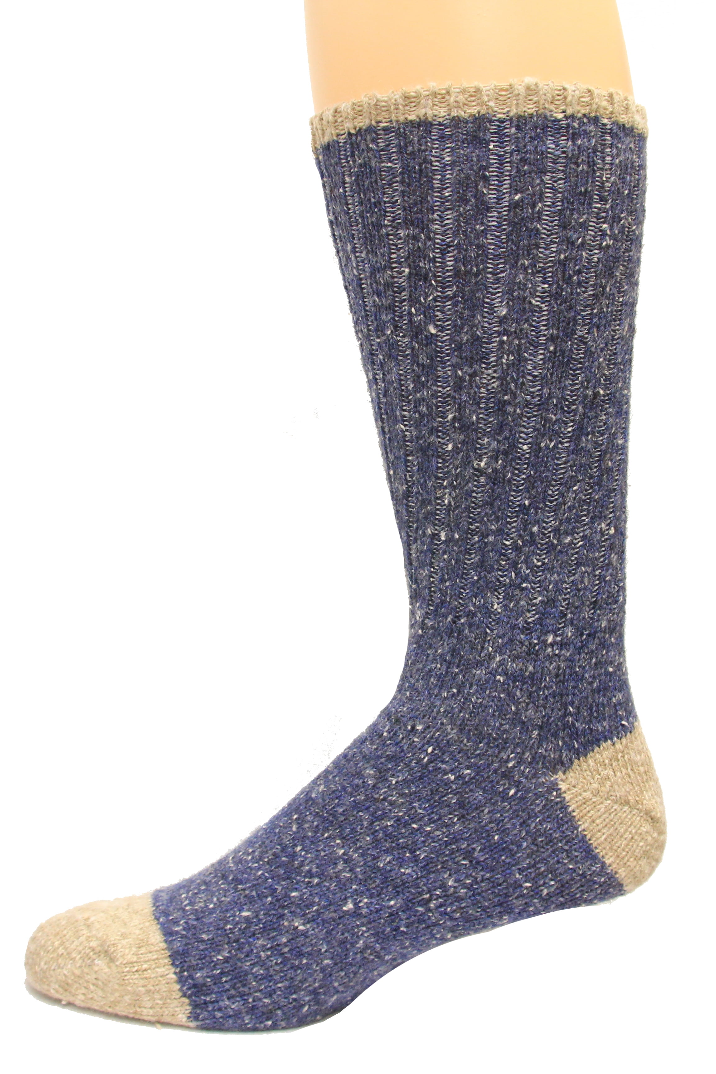 Wise Blend Men's Marl Boot Socks, 1 Pair, Denim, Medium, Shoe Size M 9