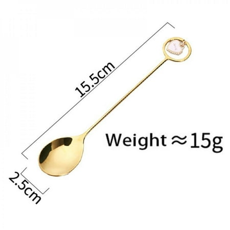 

304 Stainless Steel Pendant Star Fork Love Coffee Spoon Heart Fruit Spoon Star Design Dessert Spoon Teaspoons C