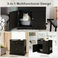 thumbnail image 6 of Gymax Wooden Cat Litter Box Enclosure w/ Drawer Side Table Furniture Coffee, 6 of 10