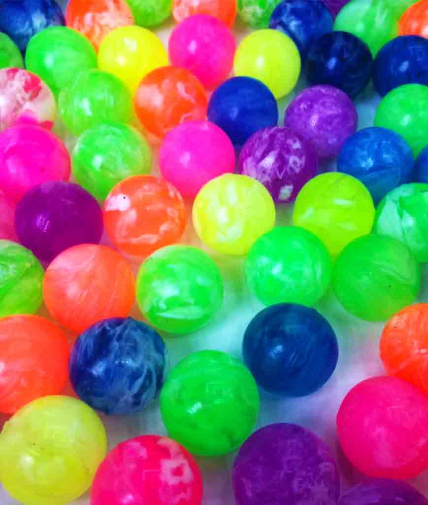 Bouncing Balls Kit Set High Bouncing Rubber Balls for Kids Fun Central AZ950 48 Pieces 0.8 Inch Glow in The Dark Bouncing Balls 