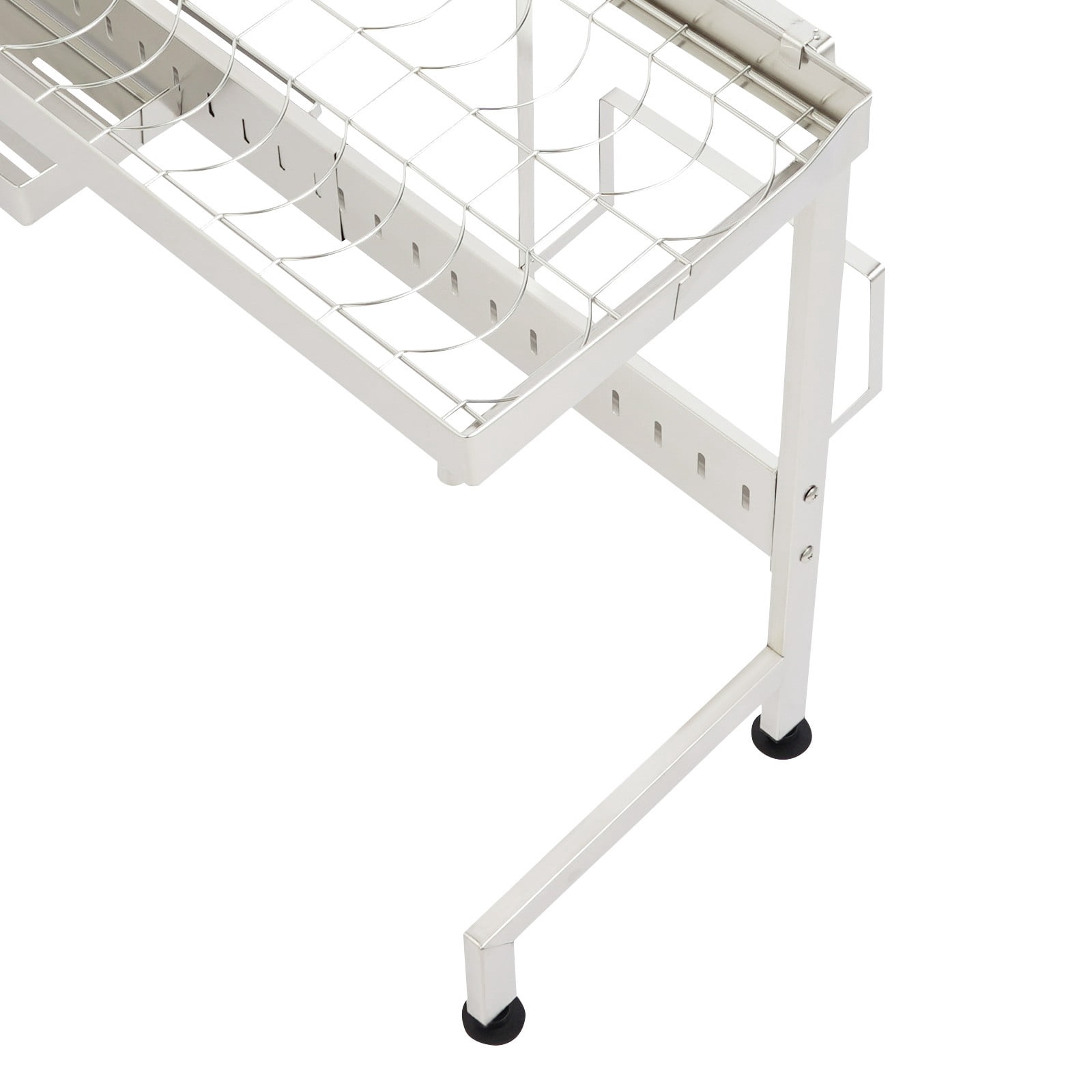 Over The Sink Dish Drainer Drying Rack, Adjustable Length Over Sink Dish Drying