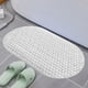 thumbnail image 5 of Alfombrilla de baño antideslizante | Alfombrilla de ducha de baño con ventosa | Plástico TPE antideslizante ovalado con superficie de masaje | Orificios de panal de drenaje rápido | Gris, Blanco,, 5 of 5