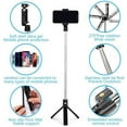 thumbnail image 4 of 3 in 1 Extendable Selfie Stick Tripod with Detachable Bluetooth Wireless Remote Phone Holder Compatible with iPhone and Android Smartphone, 4 of 6