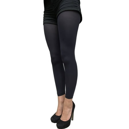 

Black Opaque Footless Tights for Women