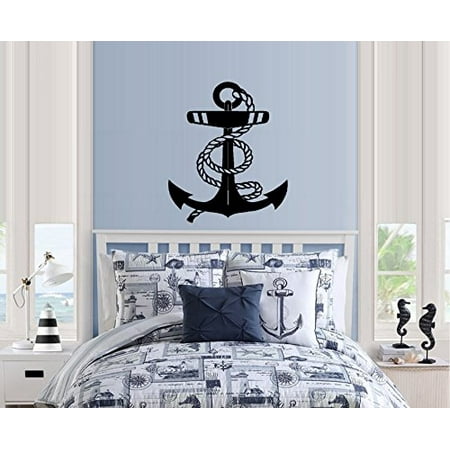 Decal ~ ANCHOR WITH ROPE ~ Wall, Boat or Window Decal  20