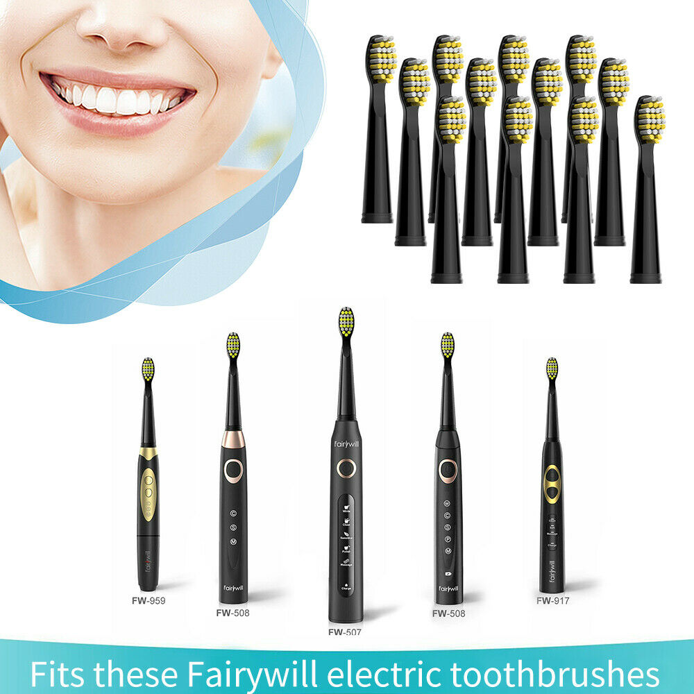 8pk Fairywill Electric Toothbrush Replacement Heads For Fw507 508 659 917 Walmart Com