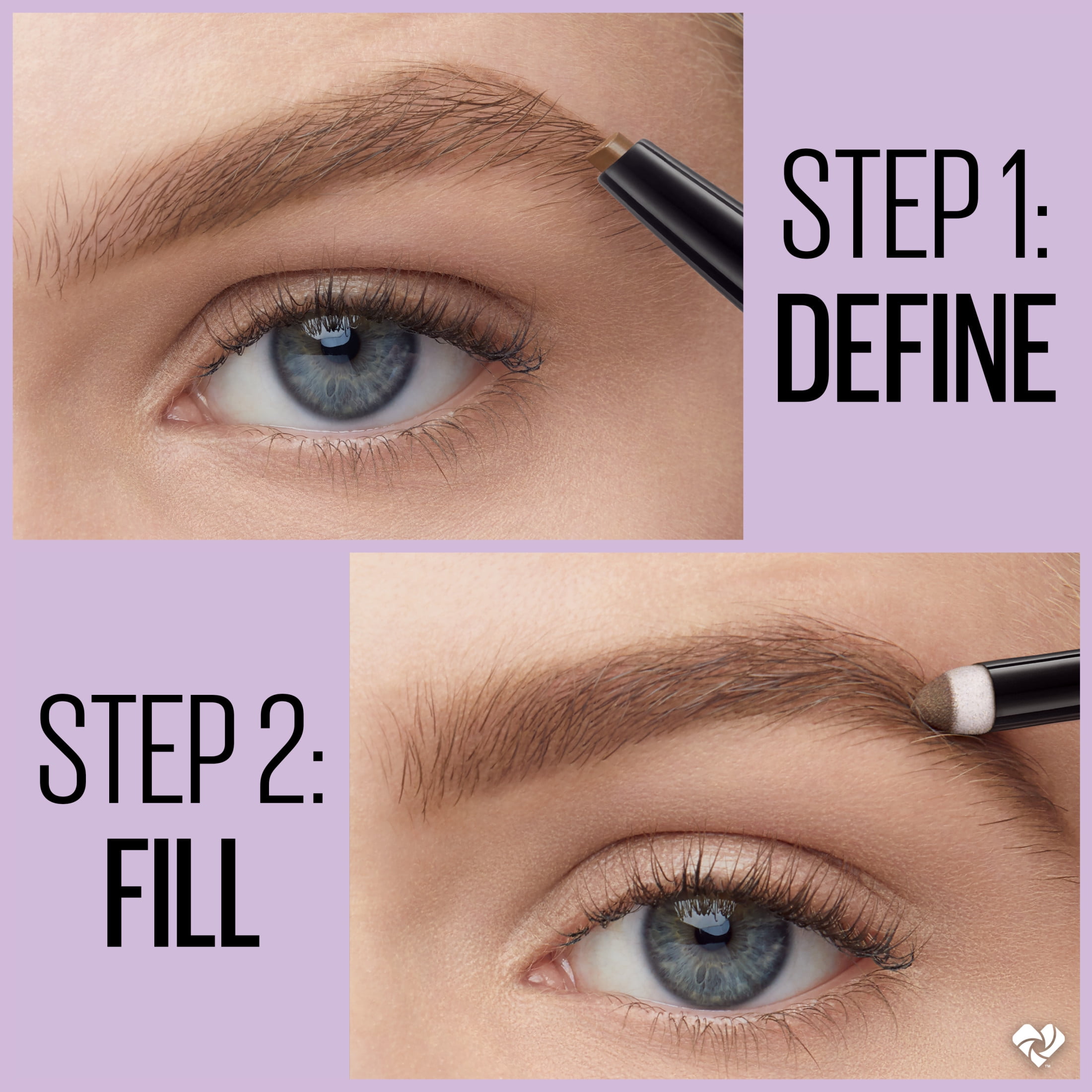(4 pack) Maybelline Express Brow 2-in-1 Pencil and Powder Eyebrow Makeup, Soft Brown