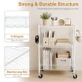 thumbnail image 5 of Hyper Tough 3-Tier New Multipurpose Rolling Cart, White Color, 495lbs Load Capacity, 5 of 9