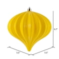 thumbnail image 3 of Vickerman 5.7" x 5.5" Yellow Shiny Onion Christmas Ornament, UV treated, Set of 3, 3 of 7