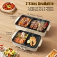 thumbnail image 6 of Hot Pot Electric Grill 2 in 1 Korean BBQ Grill Indoor Smokeless Hotpot Pot Electric Cooker Sahabu Shabu Pot Non Stick (Small), 6 of 6