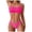 Hot Pink, variant on Women's High Cut String Triangle Bikini Set Swimsuits Sexy Bathing Suits 2 Piece(Green,M)