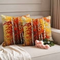 thumbnail image 2 of Autumn Yellow Leaves Outdoor Waterproof Pillow Covers, Fall Natural Forest Branch Watercolor Decorative Square Throw Pillowcase Sofa Cushion Sham for Patio/Couch/Chair, 16"x16" 2 Pack, 2 of 8