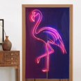 thumbnail image 3 of Noren Japanese Style Doorway Curtain Printed Door Tapestry Room Divider Curtains, 34" Width x 56" Long, Neon Flamingo (3), 3 of 5