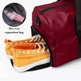 thumbnail image 4 of Large Capacity Gym Duffle Bag, Waterproof Sports Bag with Trolley Sleeve, Dry Wet Separation, Shoe Compartment, for Travel Workout (1-Pack), 4 of 6