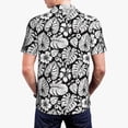 thumbnail image 3 of Balery Tropical Leaves Printed Men’s Short Sleeve Polo Shirt, Midweight Men's Shirt,Golf Polo shirts -XX-Large, 3 of 8