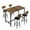 Rustic Brown+Black, variant on PAPROOS 5 Piece Dining Table Set, Counter Height Bar Table and Bar Stools Set with Storage Rack,Kitchen Table Set for Dining Room, Breakfast Nook, Gray