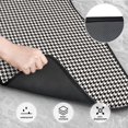 thumbnail image 3 of Cauagu Houndstooth Black And White Pattern Car Floor Mat Set of 4,Car Carpet Mats Car Mats with Anti-Slip Backing & Driver Heel Pad Universal Fit for Cars/Trucks/SUV/Vans, 3 of 6