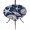 Navy blue, variant on Round Outdoor Tablecloth with Umbrella Hole and Zipper, Black Starfish Coastal Tablecloth with Elastic Waterproof, Shell Coral Summer Beach Nautical Ocean Patio Table Covers for 55" - 60" Tables