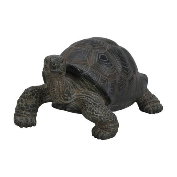 Hi-Line Gift 7 in Grey-Brown Tortoise Garden Statue, Incredibly Realistic Details