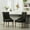 Charcoal, variant on Button Tufted Hostess Chairs Set / Offer Three Upholstery Colors