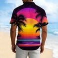 thumbnail image 3 of Cllios Men's Hawaiian Shirt Big and Tall Tropical Graphic Beach Tops Loose Fit Cuban Collared Short Sleeve T-shirts Casual Button Down Bowling Shirts XS-5XL, 3 of 5