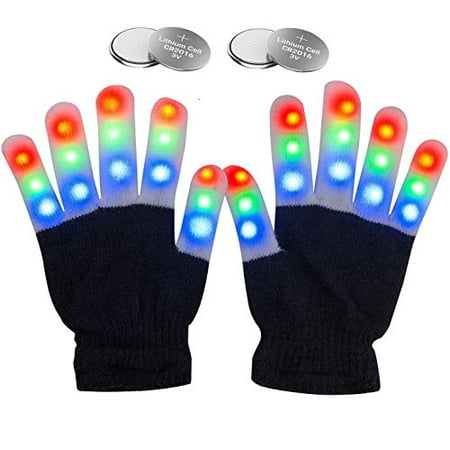 

Minote LED Gloves Children LED Finger Light Gloves Light up Gloves 3 Colors 6